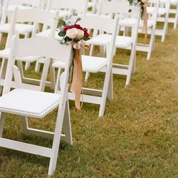 100pcs)High Quality Garden Lightweight Wedding Event Plastic White Chairs Resin Outdoor Folding Chair