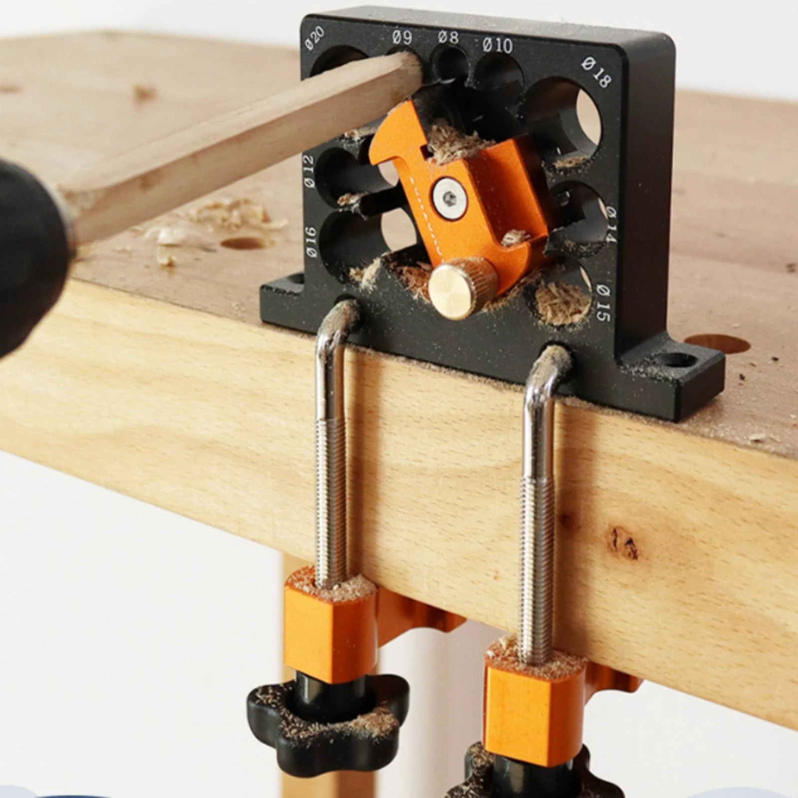 Wood Dowel Rounding Tool Wear-Resistant Dowel Maker with Clamps Round Rod Maker Jig Heavy-Duty Sturdy for Woodworkers