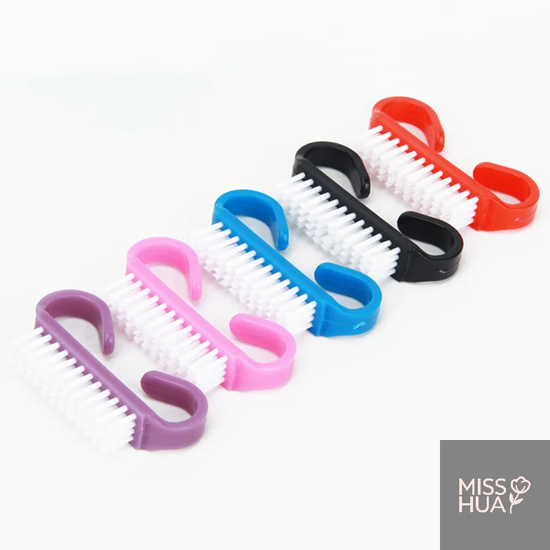 Hua escova de limpeza superior para arte em unhas, plástico macio, remoção de poeira, cuidados com os dedos, gel uv, manicure, pedicure, ferramenta, pincéis de maquiagem, esfrega