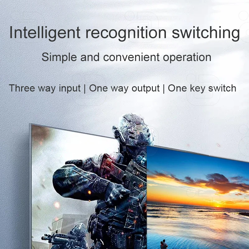AYINO 8K@60KHz HDMI2.1 Switch 3 In 1 Out 4K@120KHz 3 Port Input 1 Output Switcher For TV Box PS4 HDMI Splitter