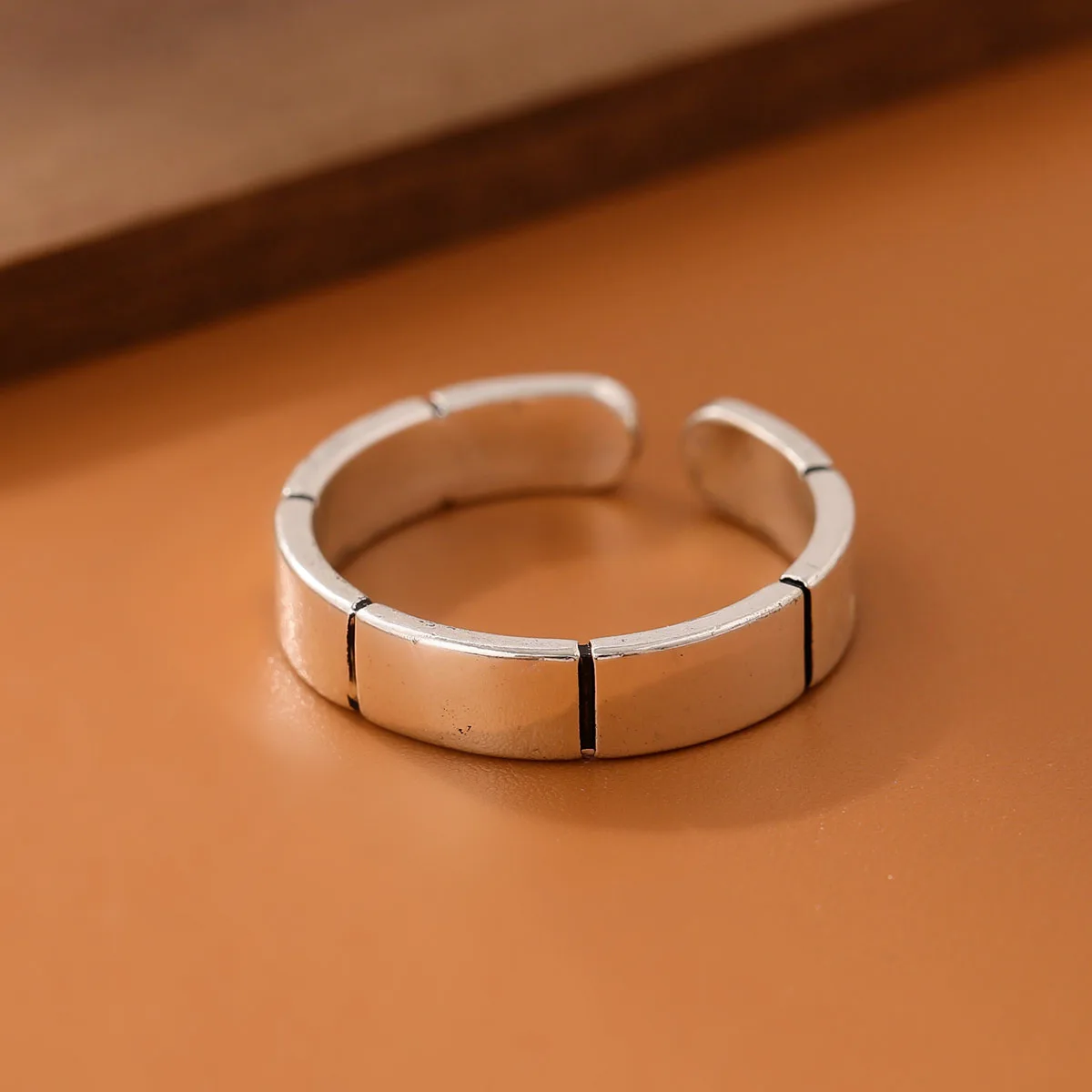 

Новые простые модные ретро геометрические индивидуальные бамбуковые ювелирные изделия из стерлингового серебра 925 пробы, милые растения, изысканные открывающиеся кольца R264