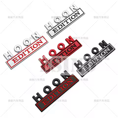 3D Hoon Edition Metal Chrome Zinc Alloy Adhesive Emblem Badge Funny Decal Auto Accessory