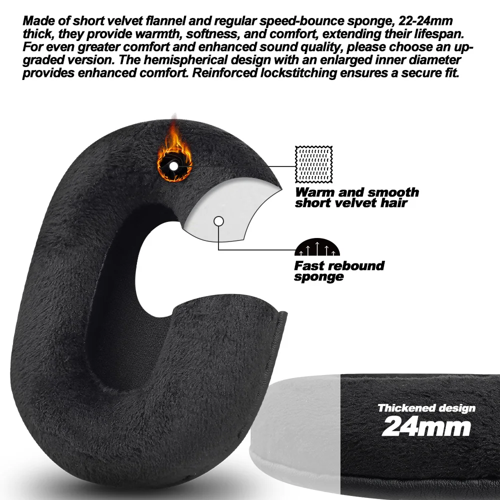 Ohrpolster für QCY H2 PRO H3 H4 Lite PRO ANC Ersatz-Ohrpolster aus Netzstoff, Memory-Schaum-Abdeckungen, weicher Protein-Schaumstoff – Detail 40