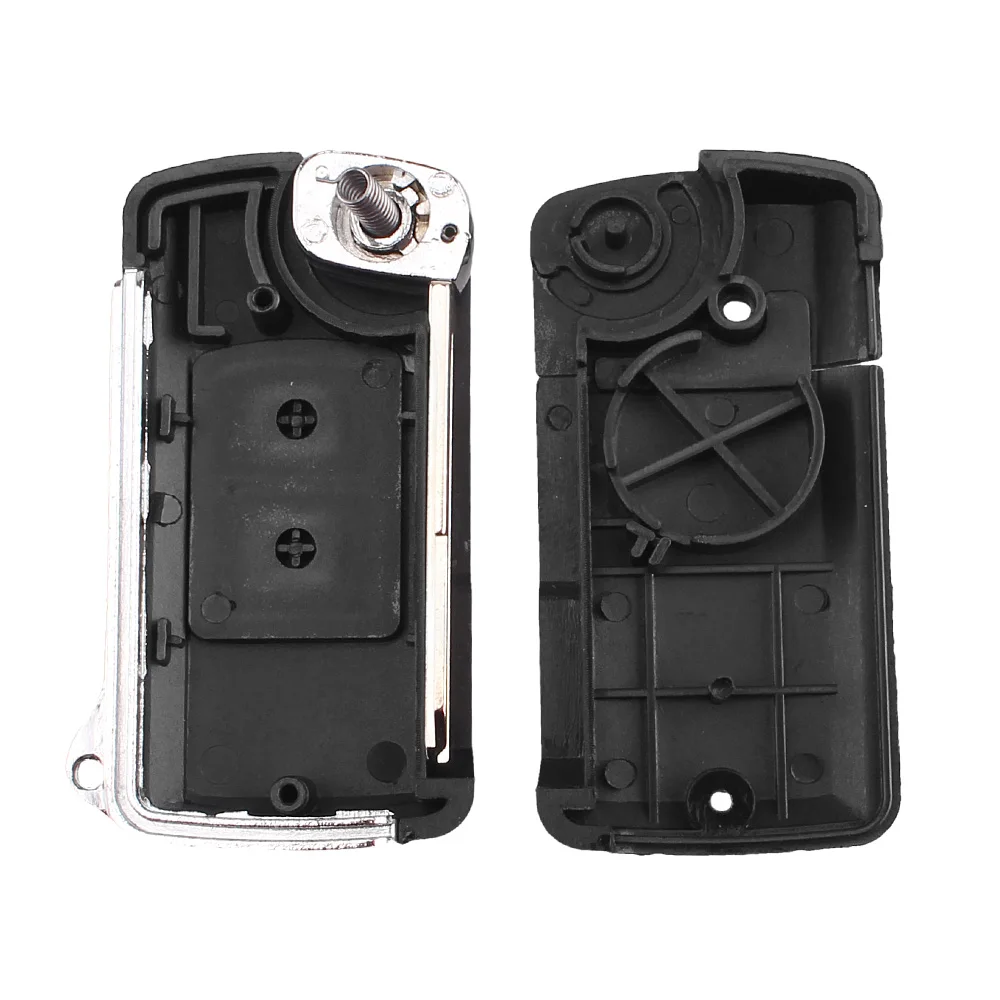 KEYYOU 2 przyciski zdalne odwróć składana obudowa kluczyka Fob Keyless Case dla Mitsubishi Montero Sport Diamante Eclipse lewy grot MIT8