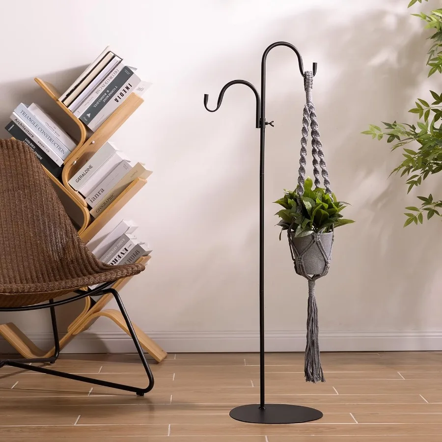 Navaris الراعي السنانير للخارجية معلقة الطيور المغذية وعاء النبات هوك حامل القطب لحديقة السنانير قابل للتعديل ل الطائر الطنان F #3