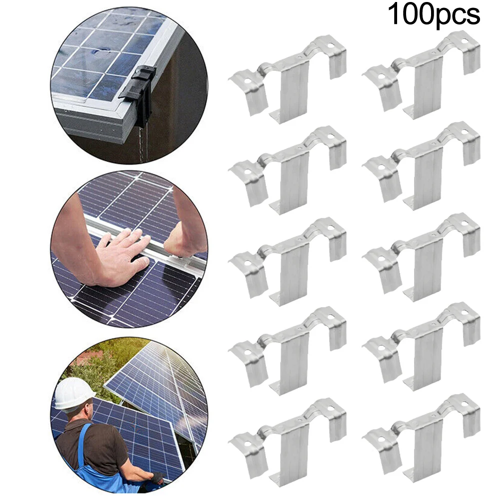 

Solar Panel Water Guide Clip Water Guide Stainless Steel Drainage Buckle 30mm/35mm Fit For Solar Panel Frames
