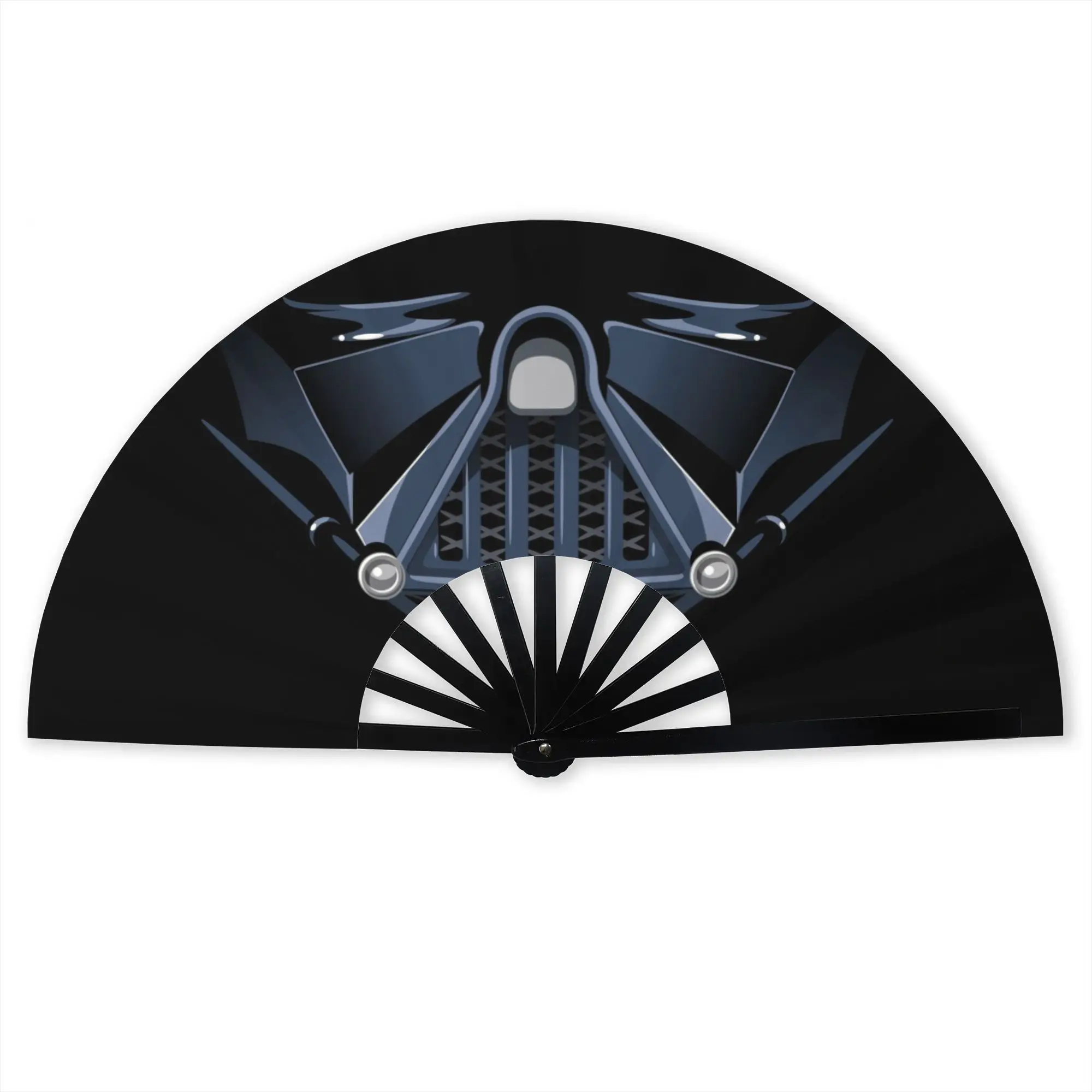 Sci-fi Helmet Fighter Pilot Traditional Folding Fan Oriental Art  High-Quality Fans Gift Elegant Decorative Hand Fan