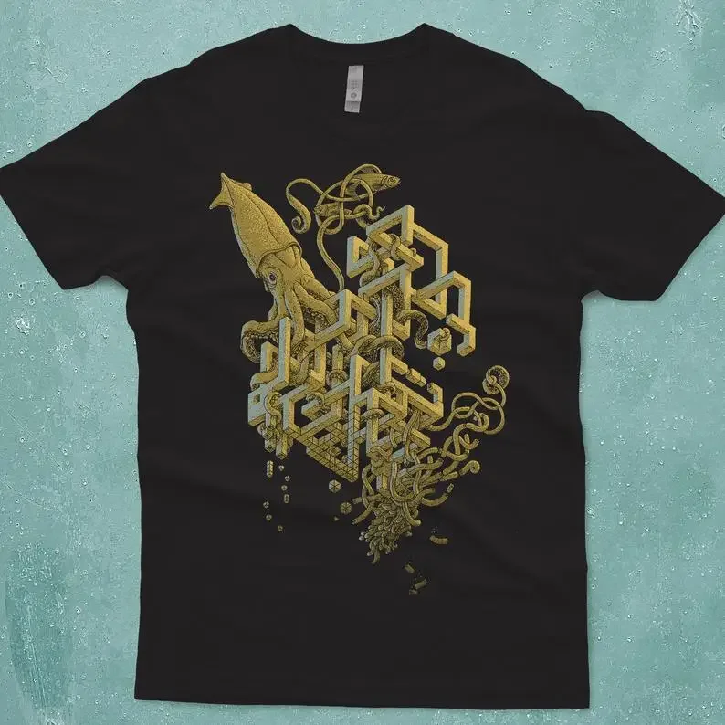 

Weird Giant Squid Mens T Shirt. Short Sleeve 100% Cotton Casual T-shirts Loose Top Size S-3XL