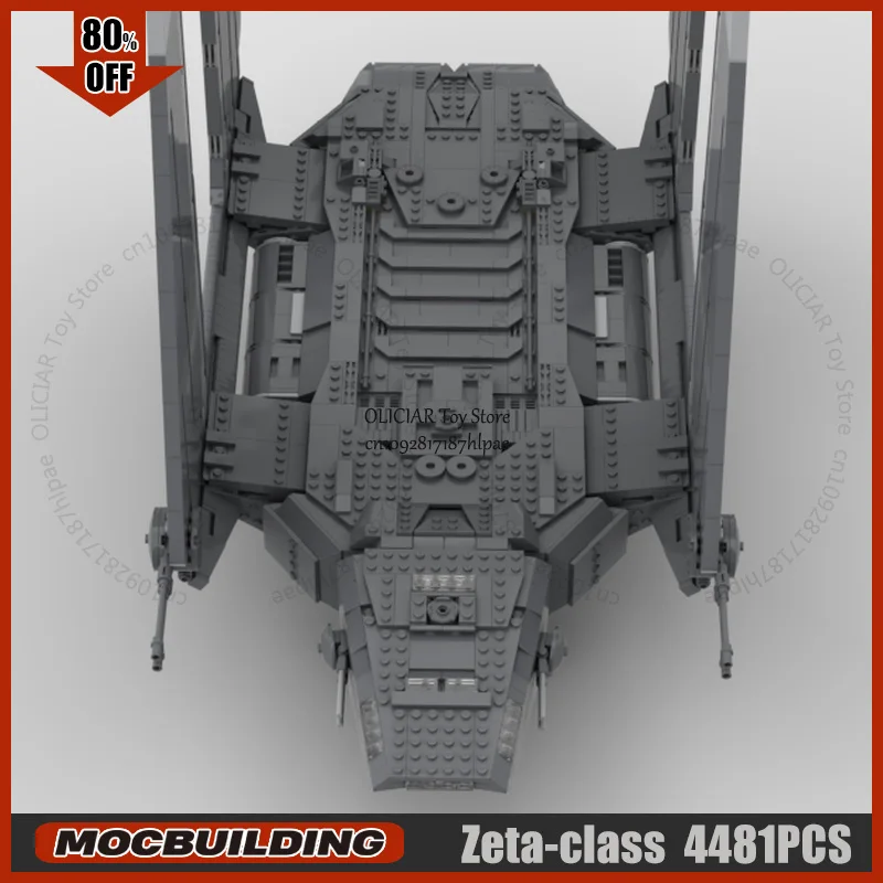 MOC Space Zeta-class Heavy Shuttle Battlecruiser Building Blocks StarCraft Model Technology Bricks DIY Assembly Toys Xmas Gifts
