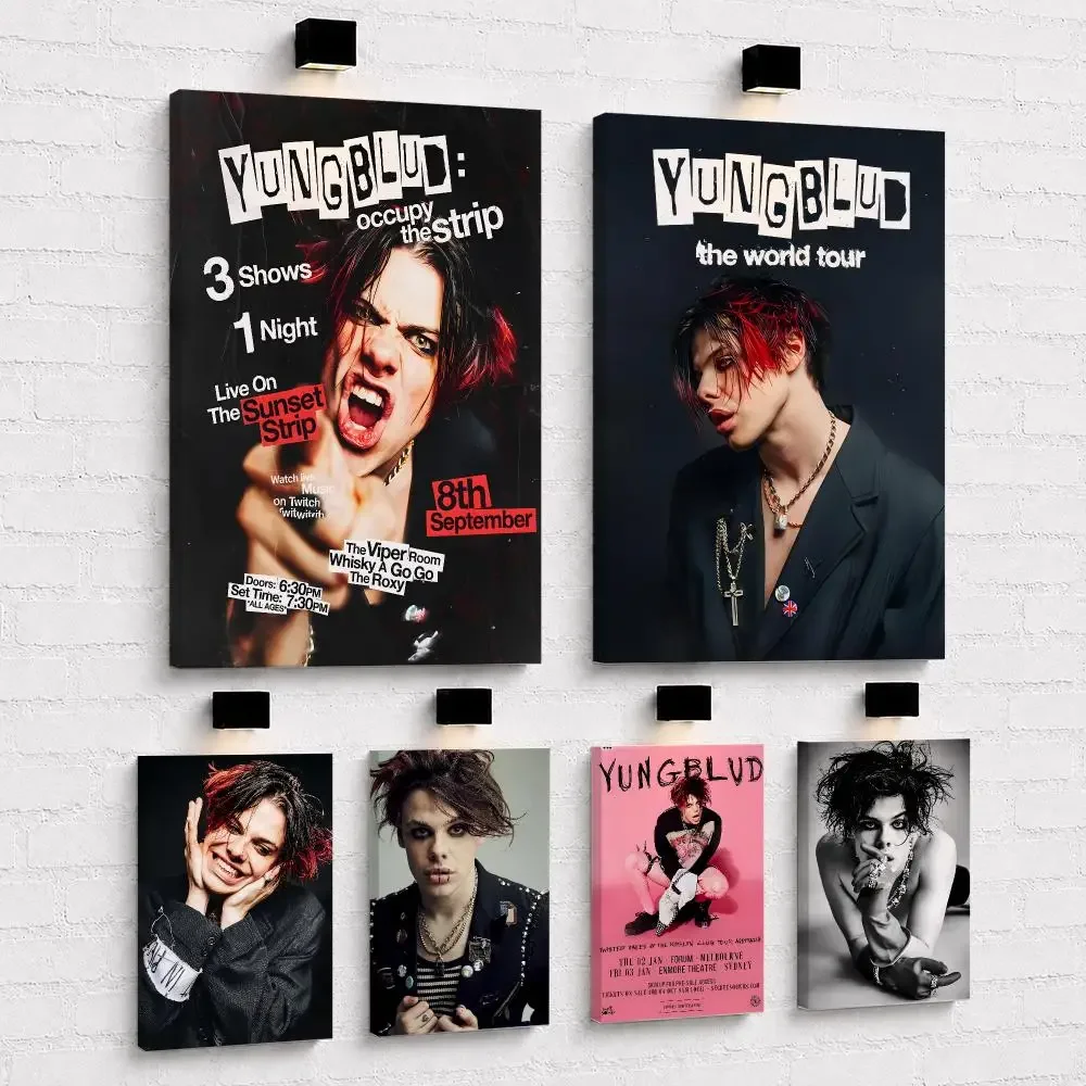 Alternative Rock Singer Y-Yungblud Framed Wall Painting Framed Canvas Wall Art Print | Modern Poster | Home Hallway Decor