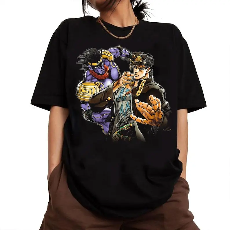 Kujo Jotaro Shirt, Anime JJ's Bizarre Adventure T-Shirt, Anime T-Shirt