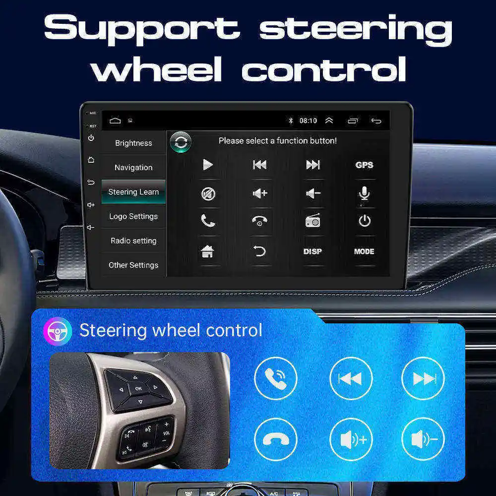 2din 7/9/10inch Car Radio Android 10 GPS Navigation WiFi for MP5 Player 2+32G Memory Car Stereo with CarPlay DSP view 3