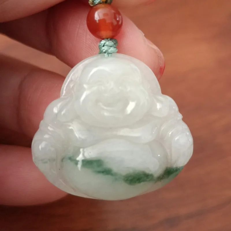 A-Grade Women, Maitreya Jade , Big Belly Necklace, Laughing Buddha Pendant