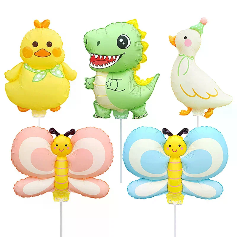2Pcs Matte Cute Party Hat Goose Balloon Foil Balloon For Birthday Party Anniversary Indoor And Outdoor Background Decorations