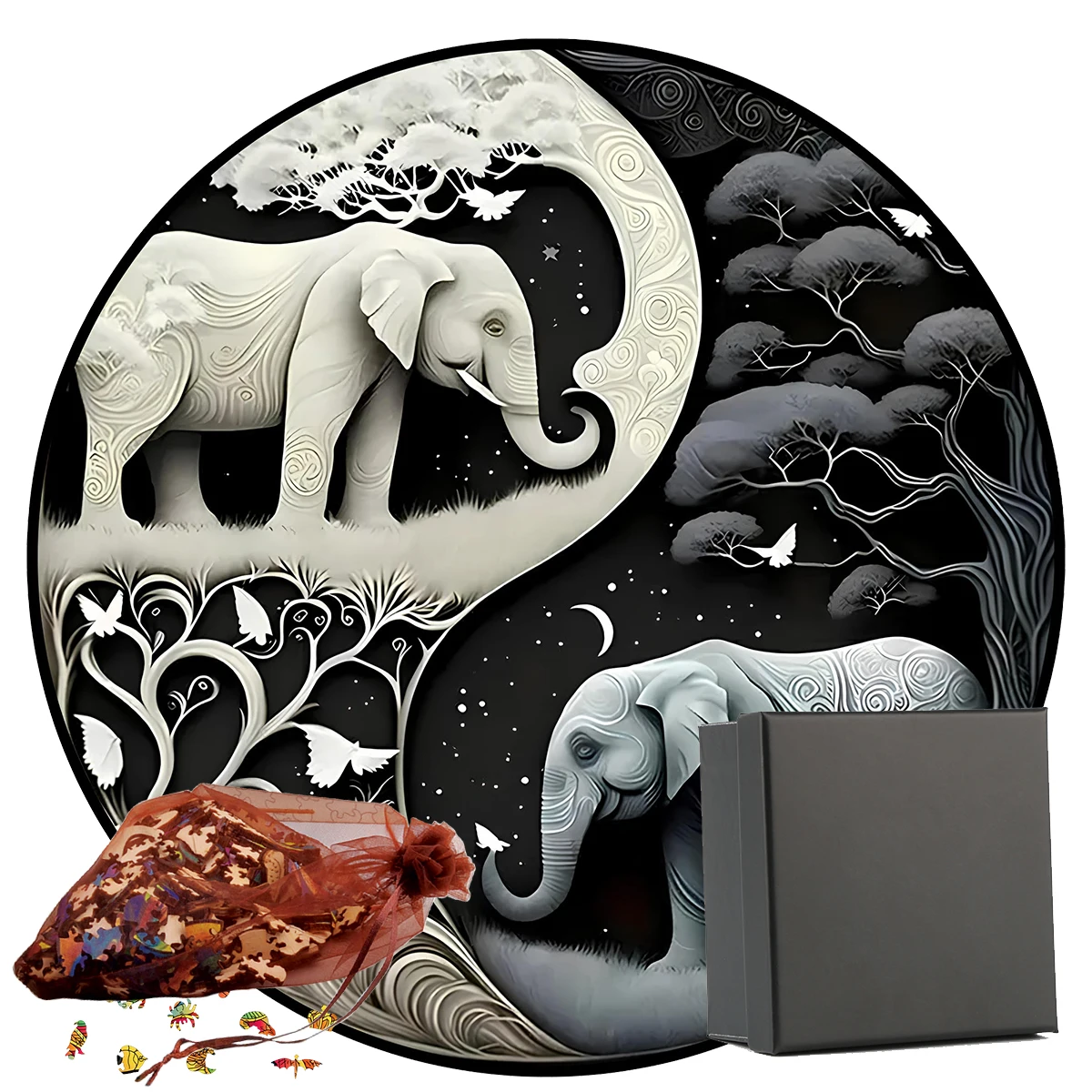 

Unique Wooden Animal Jigsaw Puzzles Mysterious Chameleon 3D Puzzle Gift Fabulous Gift Interactive Toy For Adults Kid Educational