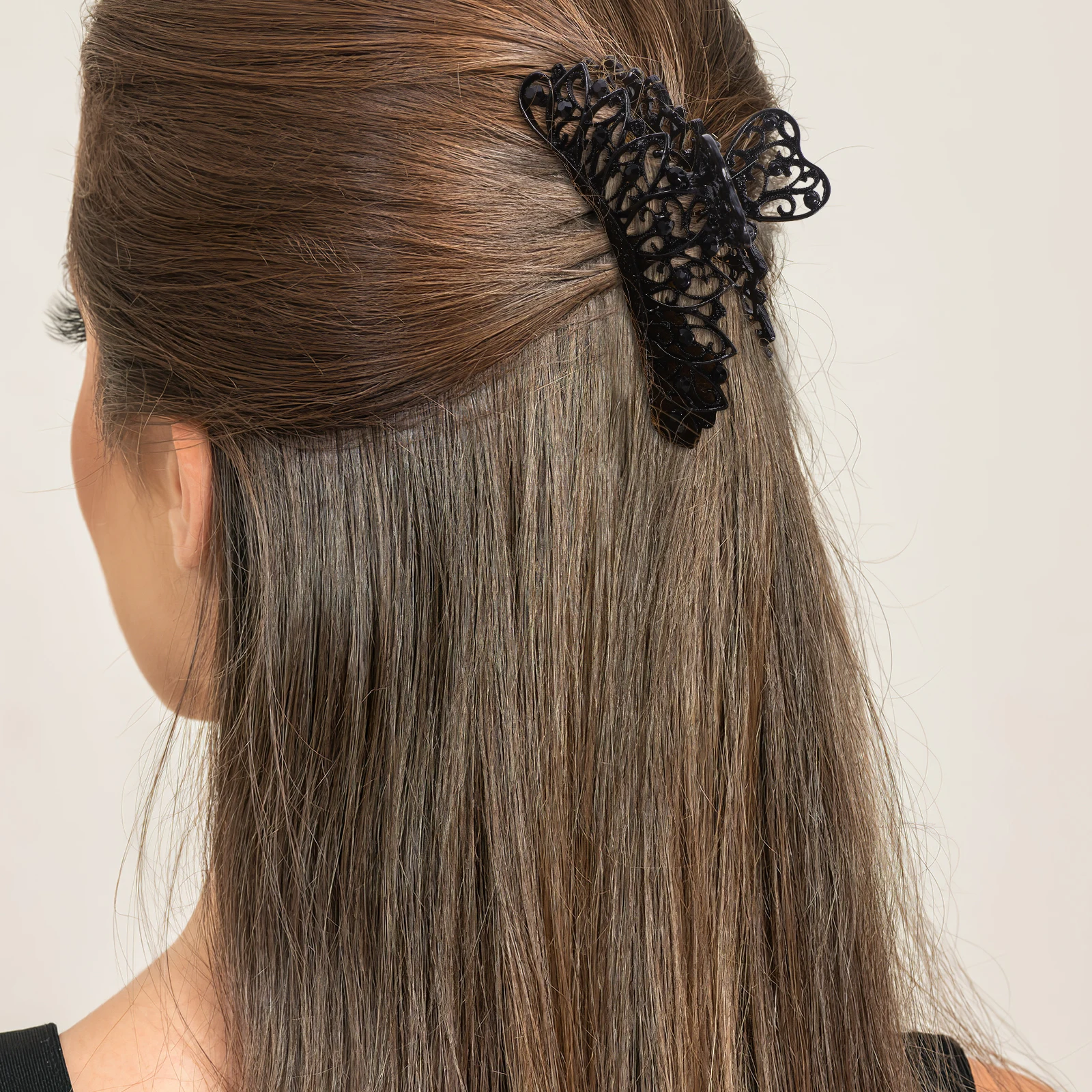 

Retro Claw Clips Hair Accessories Vintage Jaw Clip for Women Girls Shower Home Wearing Lightweight Alloy Smooth Surface Protect