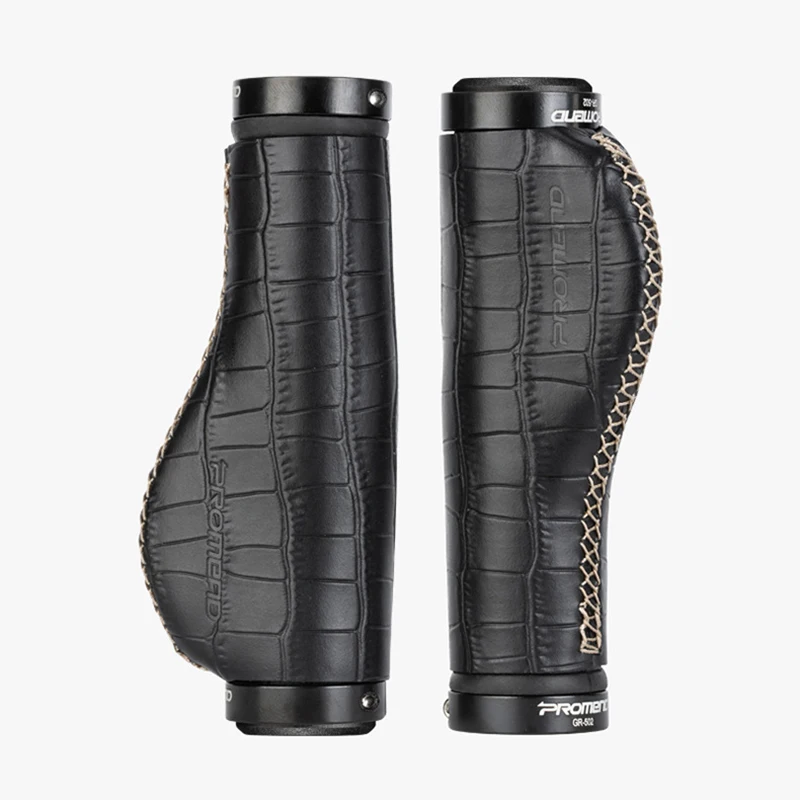 Bicycle Leather Grip Mountain Bike Grip Folding Bike Lock Gloves Ergonomic Meat Ball Grip Bicycle Handlebar Grips