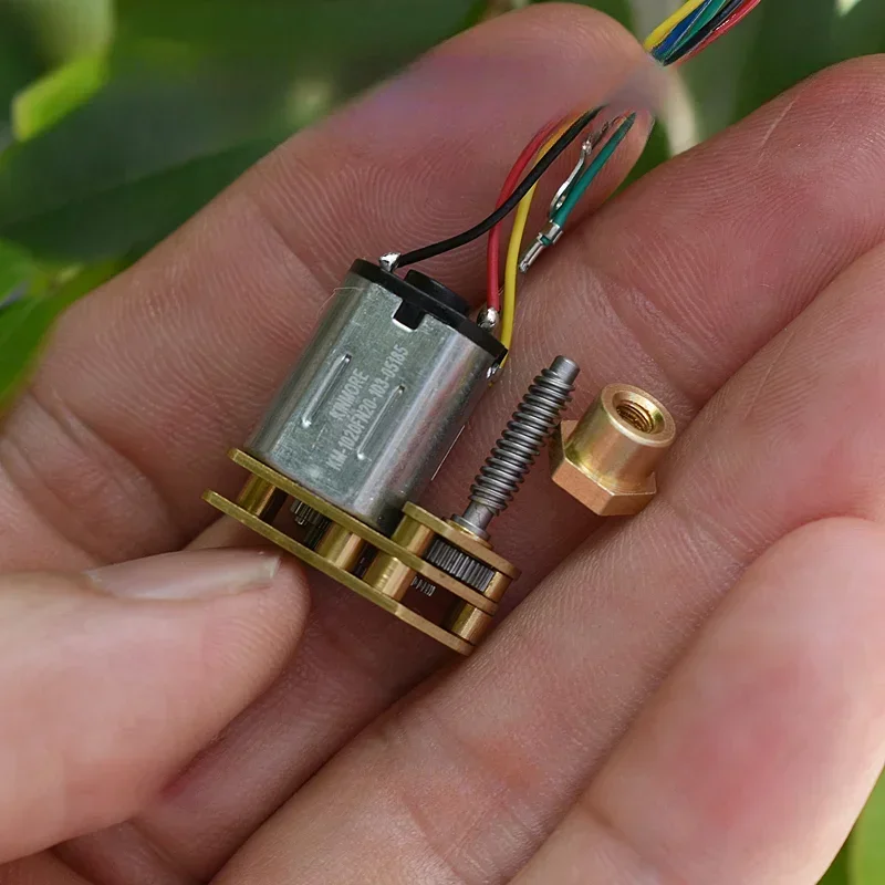 1PC Linear N20 Full Metal Gearbox Gear Reducer Motor with Driver Nut DC 3.7V 130 RPM Slow Speed for Fingerprint Lock