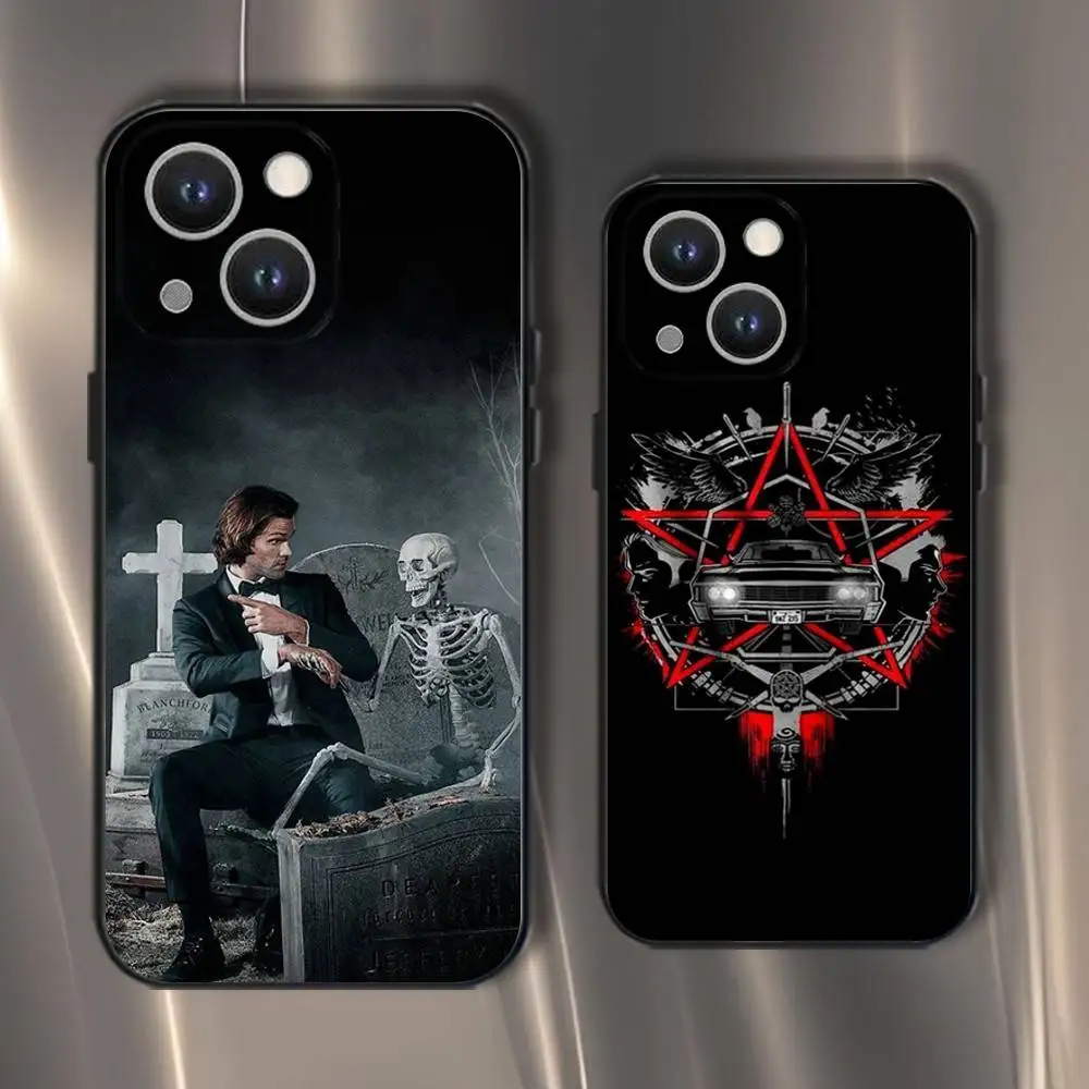 

Supernatural Tv Show Phone Case For iPhone 16,15,14,13,12,11,Pro,XS,Max,XR,Plus,E,SE4,Mini Black Soft Cover