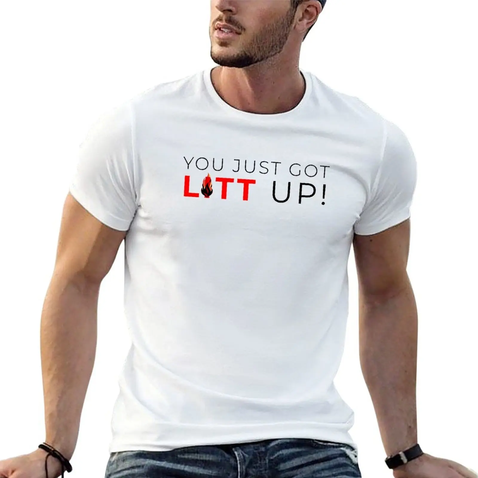 

YOU JUST GOT LITT UP Sticker Louis Litt T-Shirt man graphic t shirt cotton tshirt 100% T-Shirt