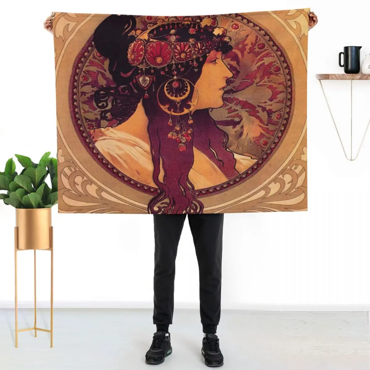 alfons mucha - alphonse mucha Throw Blanket Thins Kid'S Soft Plush Plaid Cute Beautifuls Softest Blankets