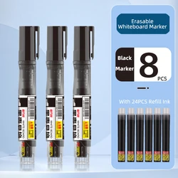 지우개 흰색 보드 마커 펜, 건식 지우개 리필 잉크, 사무실 학교 용품, 학생 선물, 32 개/세트