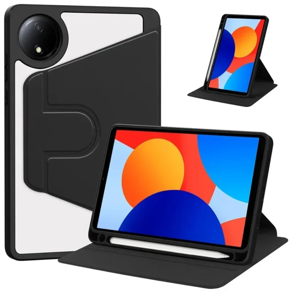 For Redmi Pad SE 8.7 2024 Case 360 Rotating Acrylic back cover Shell Xiaomi Redmi Pad SE PadSE 8 7 Inch 4G Tablet Cover Funda