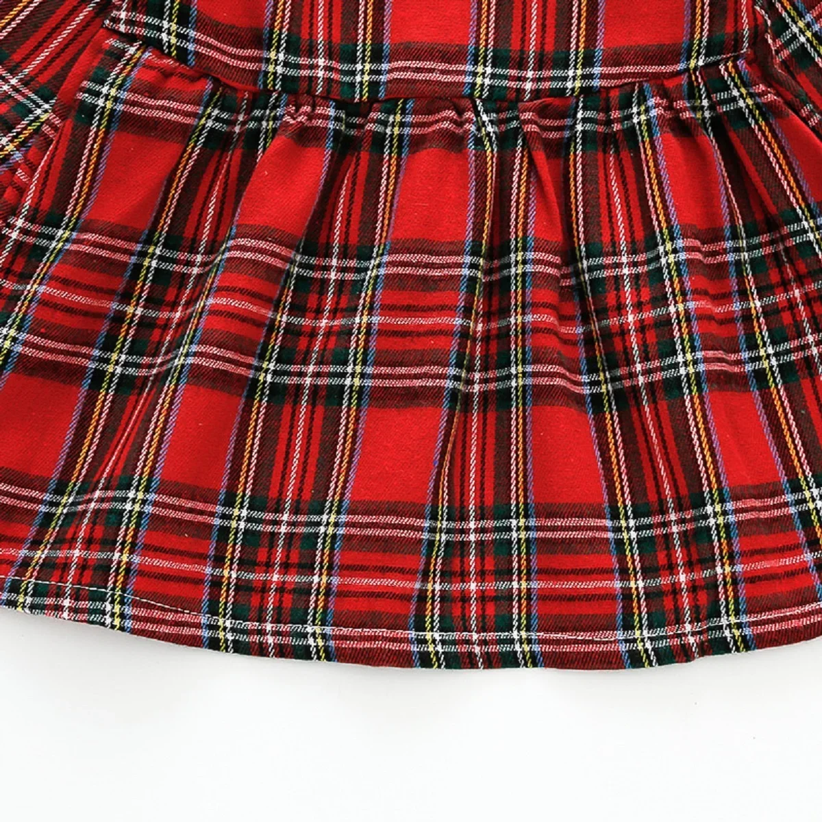 Girls Plaid Skirt Spring and Autumn Children's Clothing College Style Doll Collar Long Sleeved Sweet Dress As A Gift for Rabbits image 6