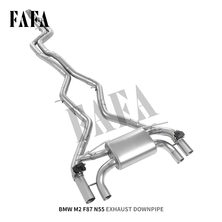 For  M2 F87 N55 Car Exhaust System Middle End High Performance Cat Back Exhaust Pipe Electric Valve Muffler Exhaust