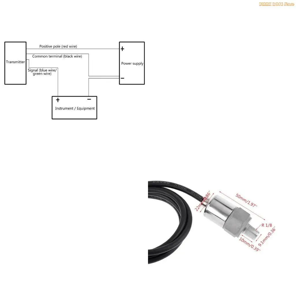 K1AE Pressure Transducer Sender for Oil Air Water 1/8