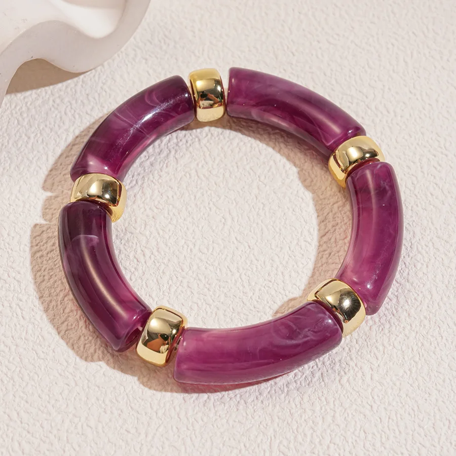Multi-style Leopard Print Acrylic Stretchy Bracelets Set