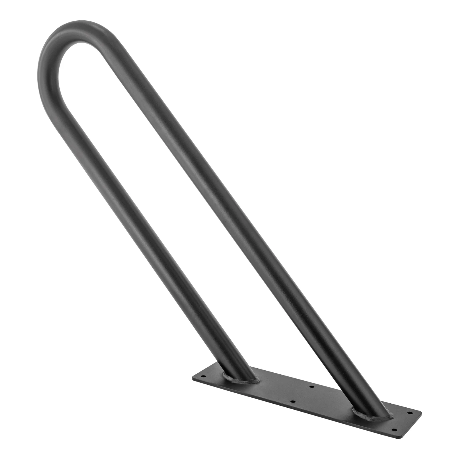

Black Metal Wall-Mounted Handrail for Stairs, Powder-Coated, Rounded Corners for Safety, Strong Weight Capacity, Easy