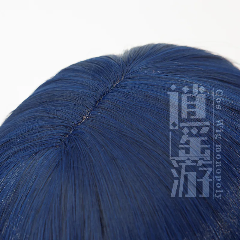 Game Genshin Impact Kujo Sara Cos Wig 40cm Blue White Heat-resistant Synthetic Hair Halloween Party Cosplay Animal Wigs+Wig Cap