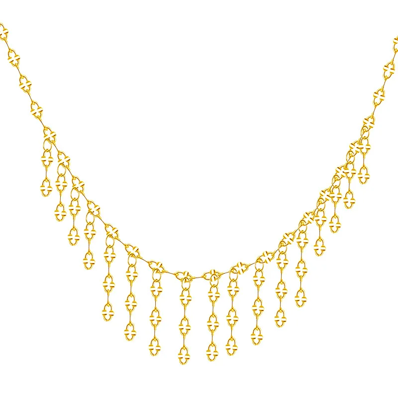 

925 Silver Free Romantic Gold-plated Tassel Necklace Women's Birthday Party Gift