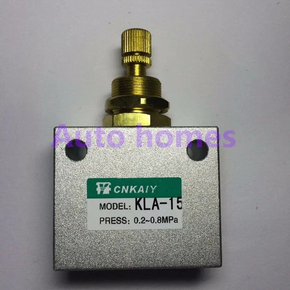 Silver Tone One-Way Restrictive Pneumatic Air Flow Speed Control Valve KLA thread 1/8 1/4 3/8 1/2 inch BSP Throttle valve