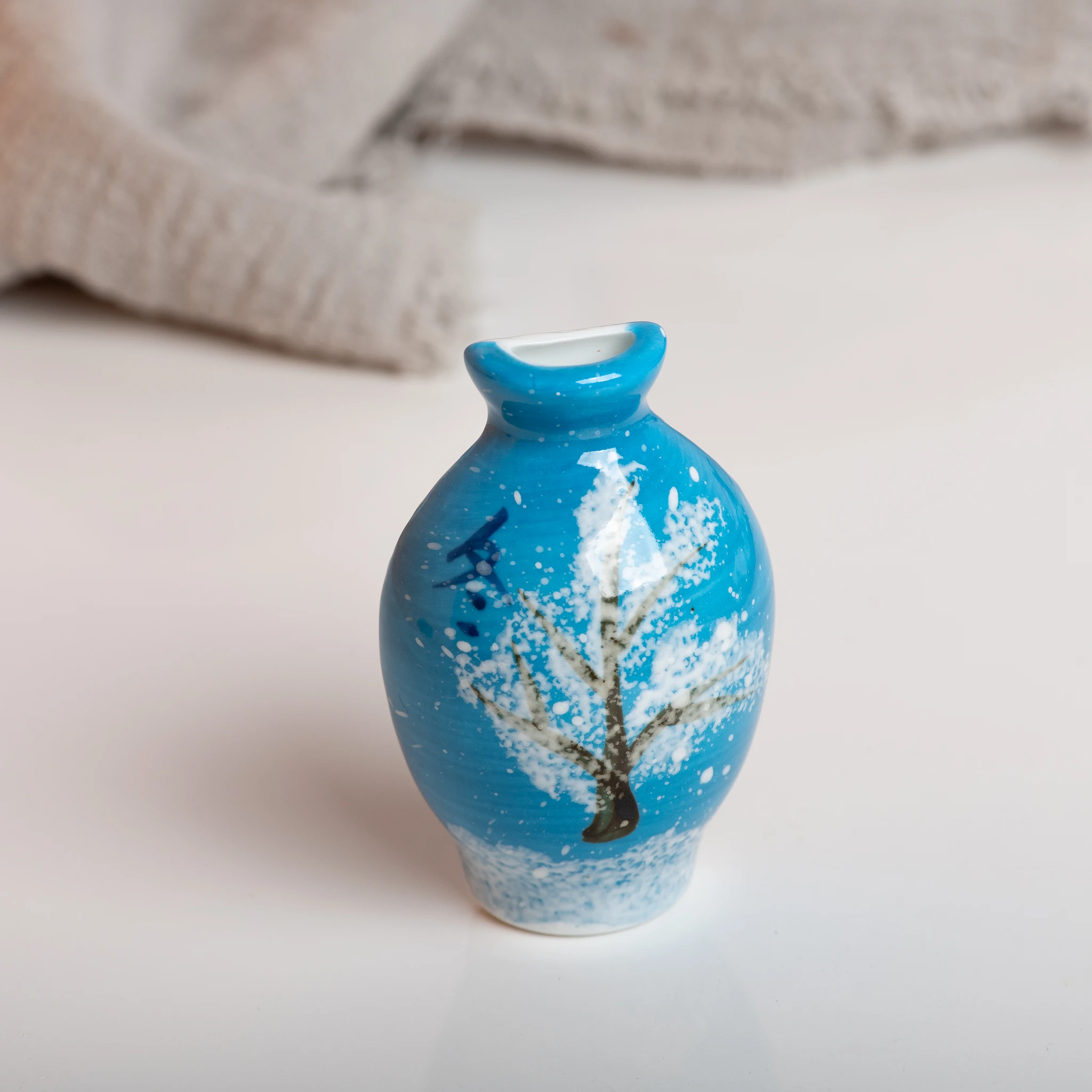 Artistic Handcrafted Ceramic Magnet Vase Flower Pattern Refrigerator Decor Unique Home Gift