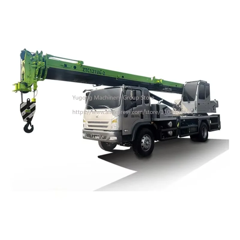 12-Tonnen-LKW-Kran mit geradem Arm, hydraulischer Teleskopauslegerkran für schwere LKW-Montage-Hebearbeiten