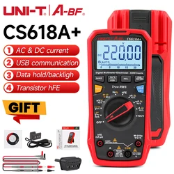 A-BF & UNI-T CS618A+ ultimeter Digital Substitute to UT61E+ True RMS 1000V Handheld Professional Auto Range 22000 Counts DC AC