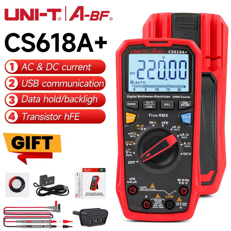 a bf uni t cs618a mais ultimetro substituto digital para ut61e mais true rms 1000v handheld gama auto profissional 22000 conta dc ac 01