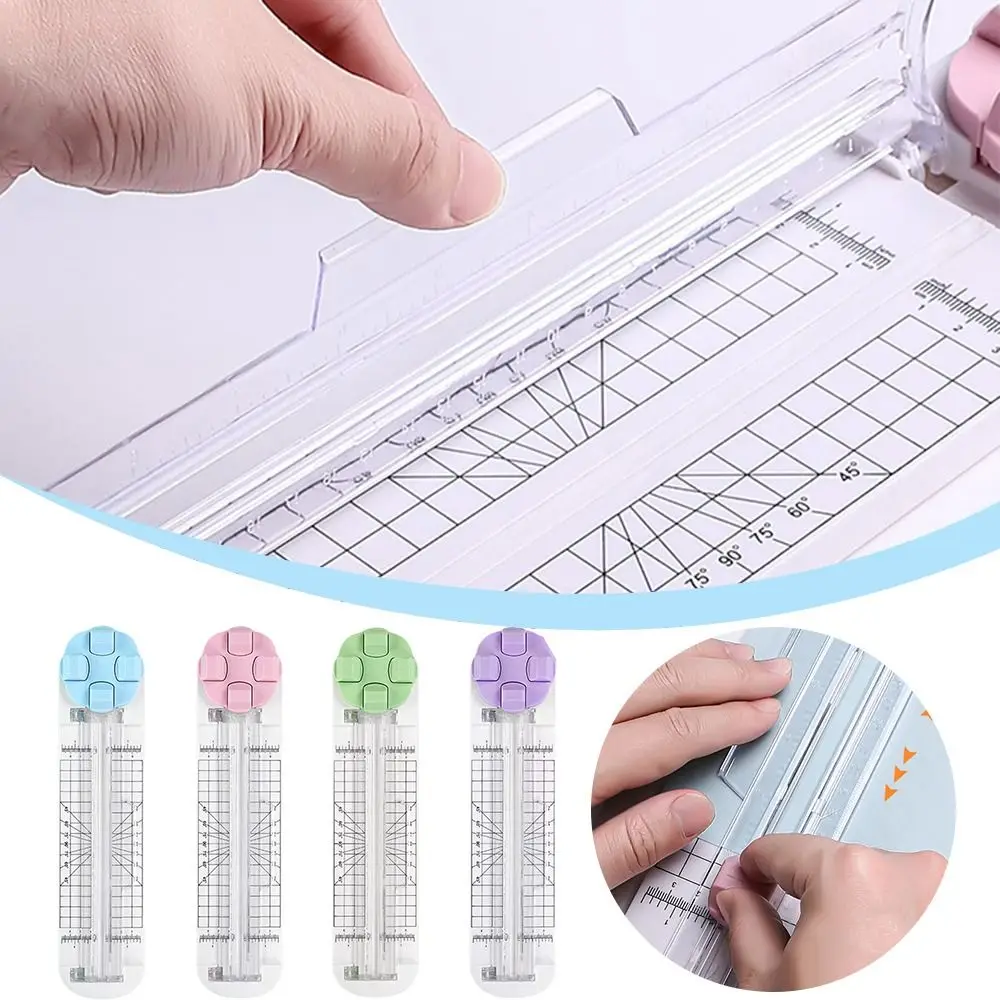 ماكينة تقطيع الورق 4 في 1 المحمولة 360 درجة °   أداة تشذيب الورق الدوارة من نوع الصحافة أداة قطع الورق اللوازم المكتبية المدرسية