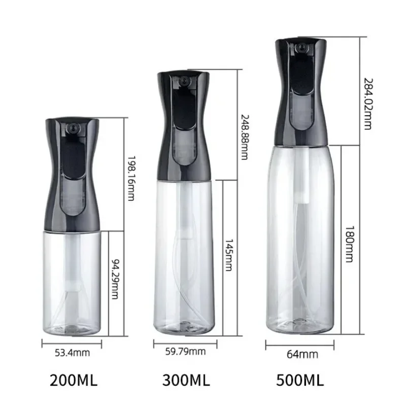 200/300/500ml High Pressure Spray Bottles Refillable Bottles Continuous Mist Watering Can Automatic Salon Barber Water Sprayer