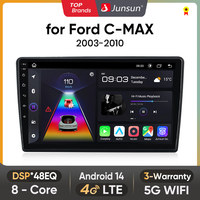 Junsun 360 Wireless CarPlay Android Auto Car Radio for Ford C-MAX 2003-2010 GPS Intelligent Systemstereo Multimedia Car Radio