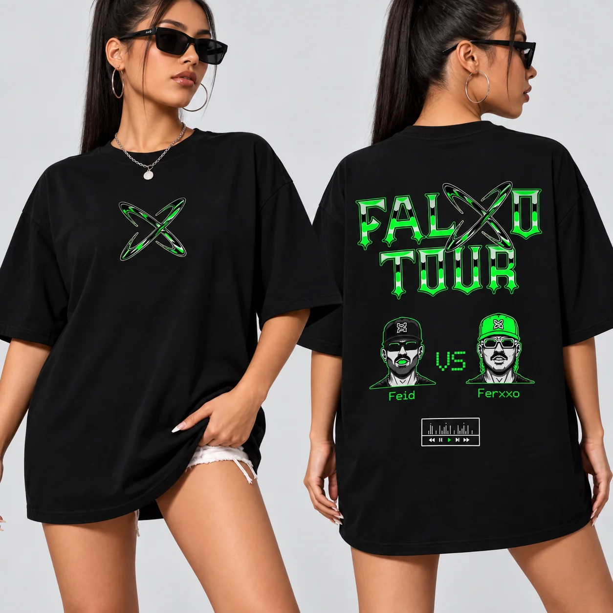 Rapper Feid Ferxxo Tour 2026 Print T-shirt Men Women Fashion Hip-Hop T-shirts Summer Casual Cotton Oversized T-shirts Streetwear