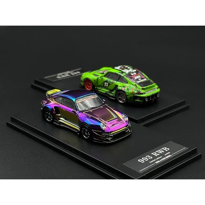 

DCM 1:64 Ducktail RWB 939, модифицированный магнитный съемный капюшон, модель автомобиля, коллекция игрушек, литая под давлением диорама