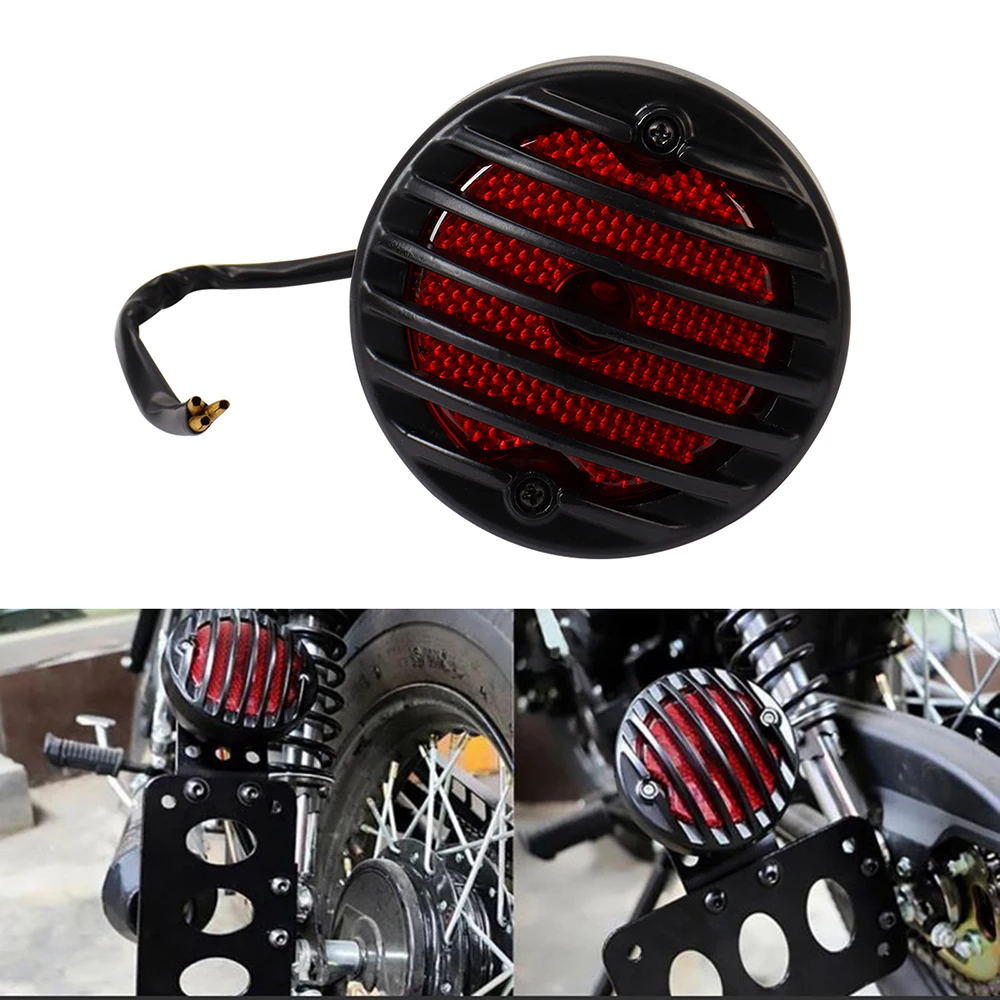 Universal Motorcycle Side Mount Brake Tail Light Rear Stop Lamp 12V Red Indicator For Cafe Racer Dirt Bike ATVs Custom Chopper