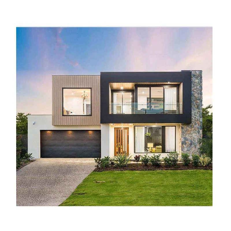 Two-Storey Light Steel Prefabricated Villa Modern Design Spacious Interior Bedroom Kitchen Bathroom Living Room Fast Install