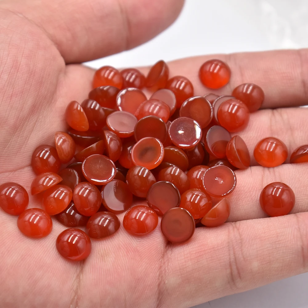 Großhandel 50 Stück/Lot Modische, hochwertige 10mm gemischte runde CAB-CABOCHON Natursteinperlen für Schmuckzubehör, kostenloser Versand – Detail 12