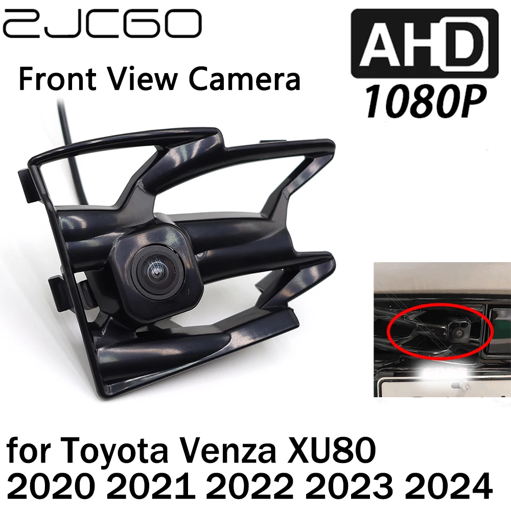 

ZJCGO Car Front View LOGO Parking Camera AHD 1080P Night Vision for Toyota Venza XU80 2020 2021 2022 2023 2024