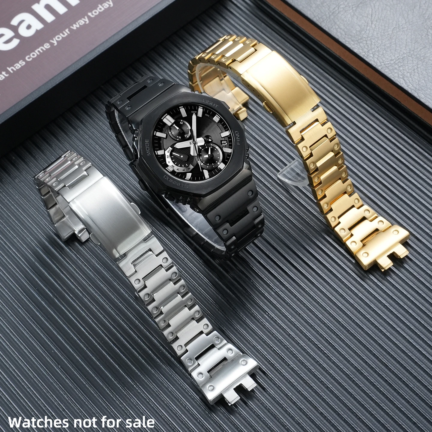 Stainless Steel Metal Watch Band Convex Lug Bracelet For Casio GMW-B5000 GM-B2100 GMC-B2100 Modified Watch Accessories
