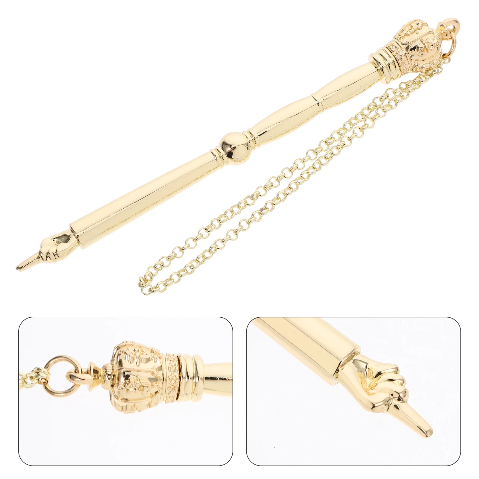 Bible Reading Pointer Metal Tool Jewish Gift Scripture Reading Instrument with Chain Comfortable Finger Guide for Study